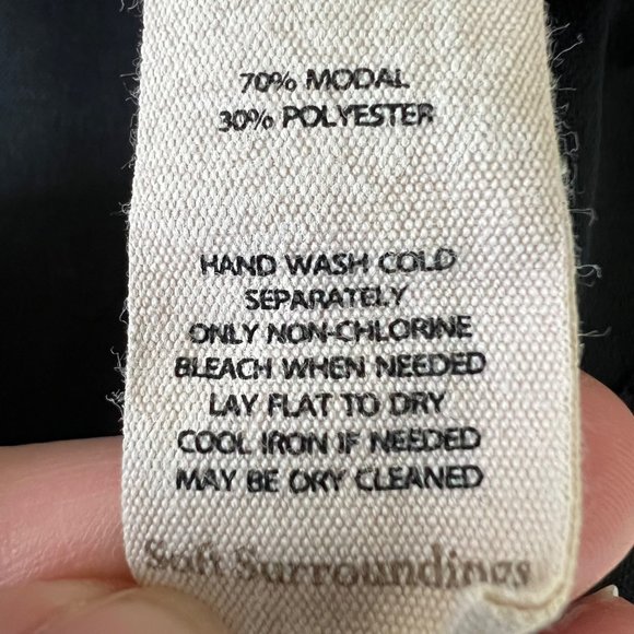 Soft Surroundings Womens Larsa Black Layered Front Tunic Top size Medium - Picture 9 of 11